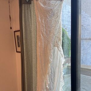 12th Tribe Cali White Lace Ruffle Dress